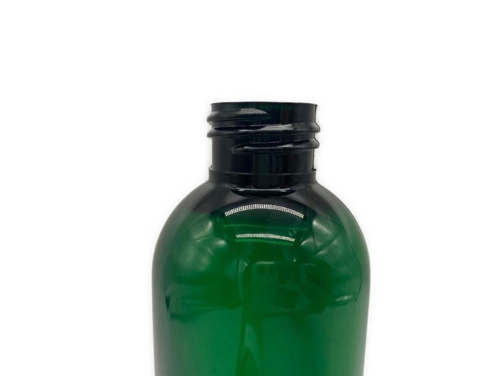 Natural Farms 12 Pack – 8 oz -Green Cosmo Plastic Bottles – Black Flip Disc Top - for Essential Oils, Perfumes