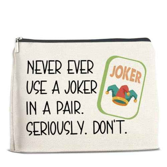 Funny Makeup Bag Mahjong Gifts for Women, Mahjong Lover Gifts Cosmetic Bag Zipper Makeup Pouch