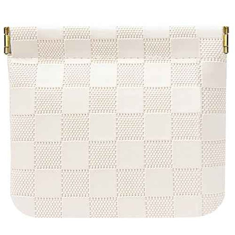 Leather Pocket Cosmetic Bag for Purse,Coin Purse Lipstick Cosmetic Accessories Organizer, Travel Kit Storage Pouch,Waterproof Portable No Zipper Self-closing (White/Small)