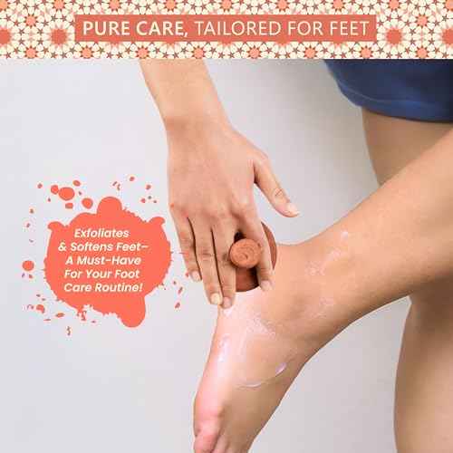 Natural Terracotta Pumice Stone for Feet ? Handcrafted Foot Scrubber & Callus Remover with Gentle Exfoliation and Ergonomic Design for Smooth, Soft & Refreshed Feet ? for a Spa-Like Pedicure