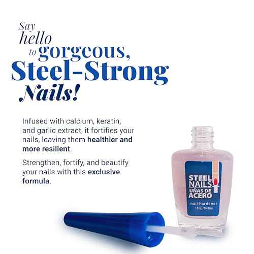 Steel Nails: Nail Strengthener & Clear Nail Polish for Damaged Nails, Hardener & Growth, Nail Repair, Keratin Treatment, Nail Growth Treatment ? Hard as Nails with Extra Strength.