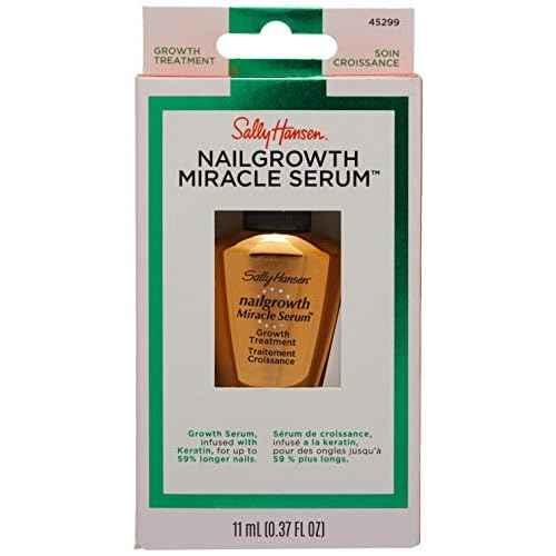 Sally Hansen Nail Treatment Nailgrowth Miracle¢ç Nail Strengthener | Nail Serum with Biotin & Peptides | Strengthens, Protects & Promotes Growth | Clear Nail Polish