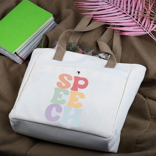 WCGXKO Speech Therapist Gift SPPECH Tote Bag For SLP Speech Therapy Student SLP Graduation Gift