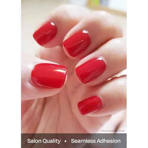 ohora Semi Cured Gel Nail Strips (N Addict) - Works with Any Lamps, Salon-Quality, Long Lasting, Easy to Apply & Remove - Includes 2 Prep Pads, Nail File & Wooden Stick