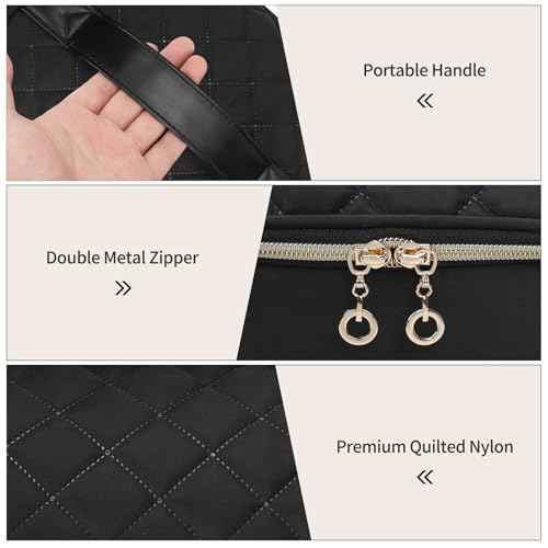 CUBETASTIC Nail Polish Organizer, Portable Nail Polish Storage Case Holds 45 Bottles Nail Polish & Nail Lamp, Travel Nail Supplies Organizer for Nail Tech Kit & Manicure Tools