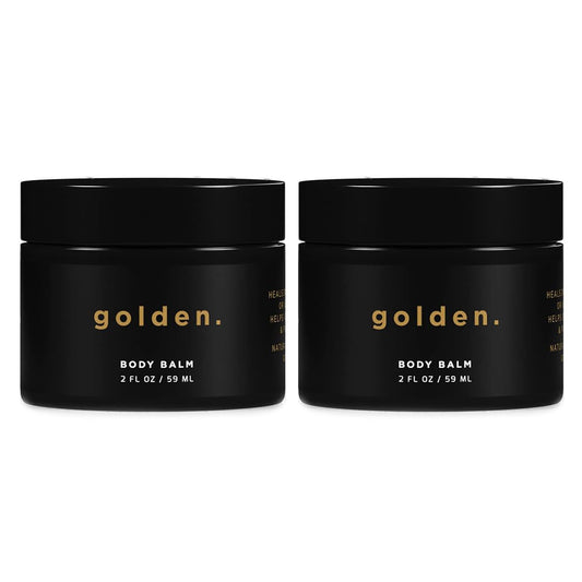 Golden Grooming Co. Men's Body Balm & Moisturizer for Extra Dry Skin – Intense Repair Body Butter with Mango Butter & Coconut Oil – Natural, Deep Hydration for All Skin Types – 2-pack