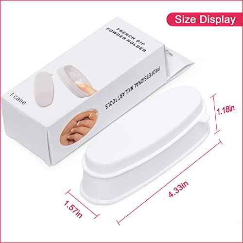 krofaue Nail Dip Container Dipping Powder Tray French Nail Smile Line Molding Manicure Mould Fashion Nail Tool