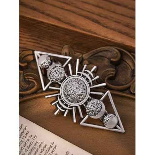 HAQUIL Vintage Sun Moon Phase Hairclip Viking Hair Barrette, Vintage Metal French Hairpins, Viking Celtic Knot Hair Accessory, Ultra Light Hair Barrettes for Women Jewelry