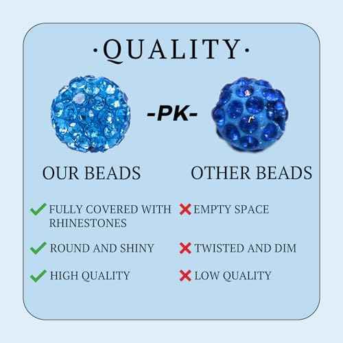 180 pcs Black Rhinestone Beads for Jewelry Making-10mm Round Disco Ball Beads Crystal Baseball Bead Bling Bead for Necklace Bracelet,DIY Craft Supplies,Earring Jewelry Making