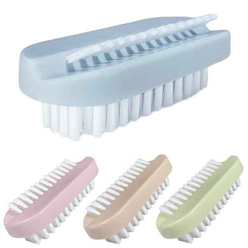 Nail Brush for Cleaning Fingernails 2 Sided Hand Fingernail Scrub Brush with Soft Stiff Bristles Nail Cleaning Brush 4PCS Toes Cuticle Scrubber Clean Brush for Men Women Kids
