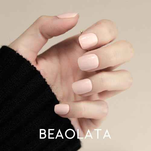 Nail Polish Strips, 32PCS Salon Quality Wraps, Long Lasting Gel Nail Stickers for Women Easy Apply& Remove (Sweet Pink)