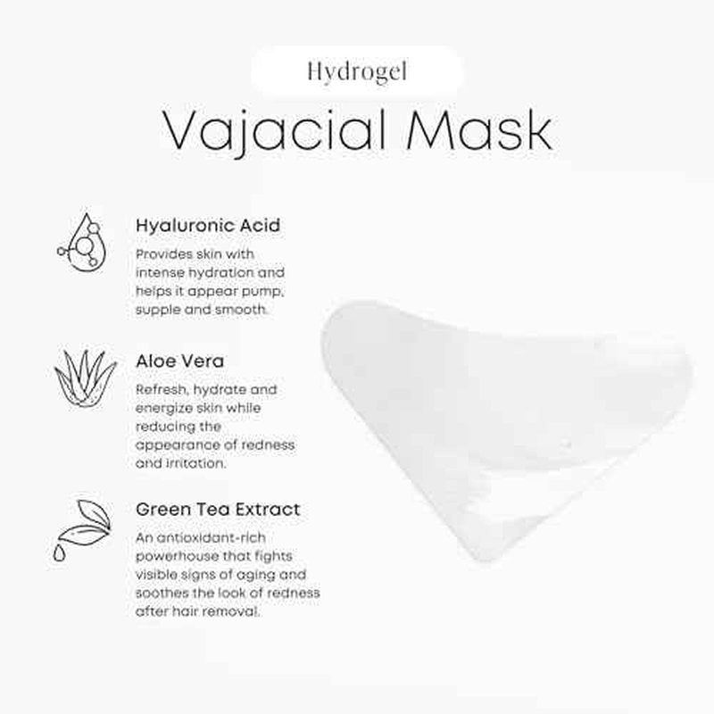 Bushbalm Hydrogel Vajacial Triangle Mask - Hydrating Post-Hair Removal Patch with Hyaluronic Acid and Aloe Vera to Cool and Soothe Skin, Triangle Only