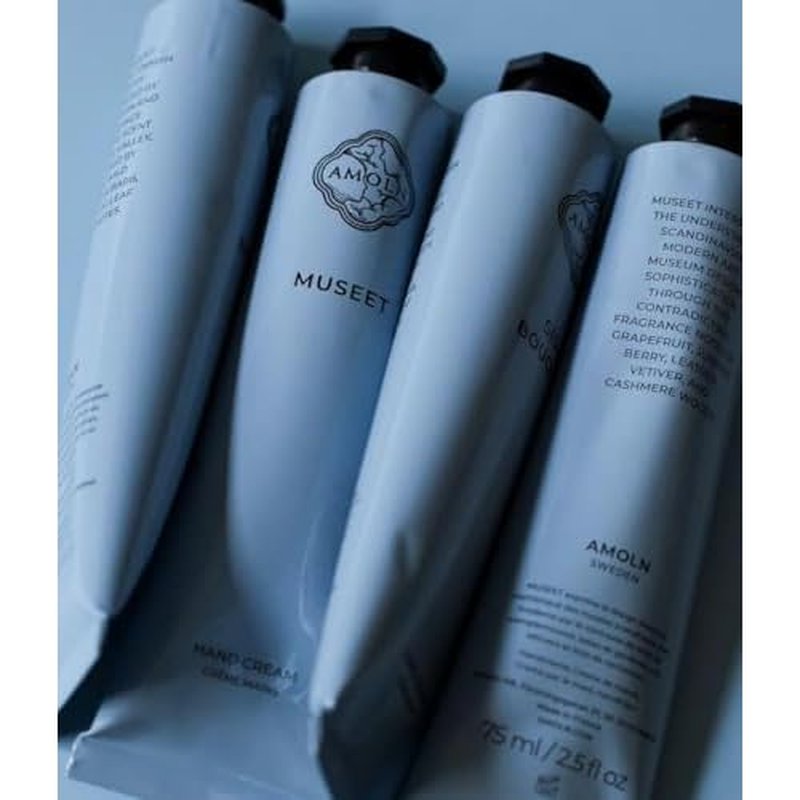 AMOLN - Hand Cream | Enriching, Perfumed Hand Cream | Aluminium Tube, Vegan (Museet, 2.5 fl oz | 75 ml)