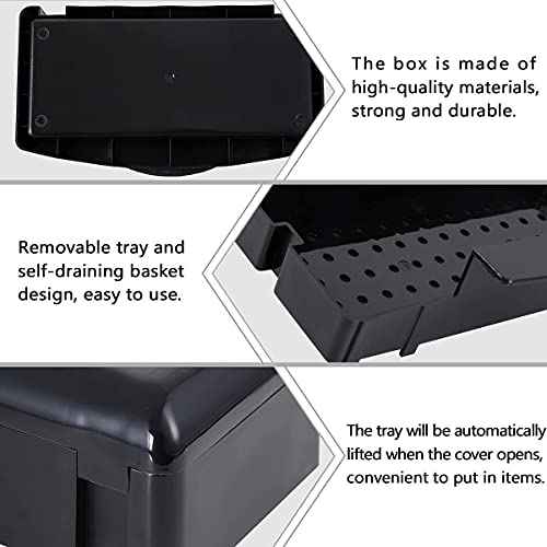 Gusnilo Nail Tool Sterilizer Box Plastic Disinfectant Container Barbicide Disinfectant Tray for Nail Tools, Tweezers, Hair Salon, Spa and Trimmer Manicure Equipment (Black)