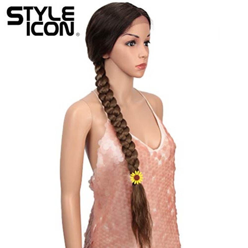 Style Icon 41" Lace Front Wigs Super Long Wavy Wig Middle Part Lace Wigs 130% Density Synthetic Wigs(41", TT6/30W)