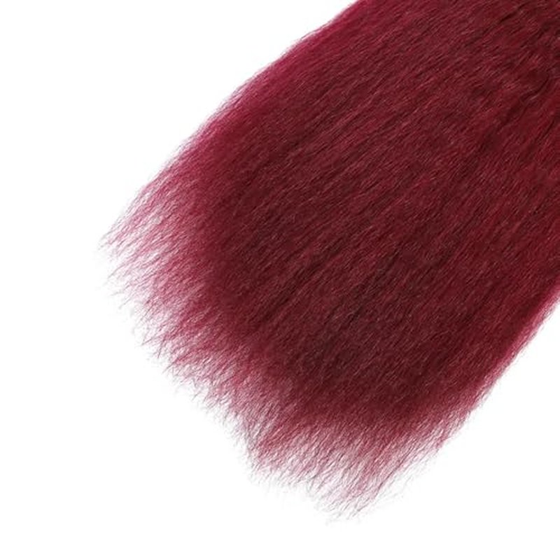 32 32 32 inch Burgundy Bundles Human Hair 99J Yaki Straight Bundles Red Kinky Straight Human Hair Bundle