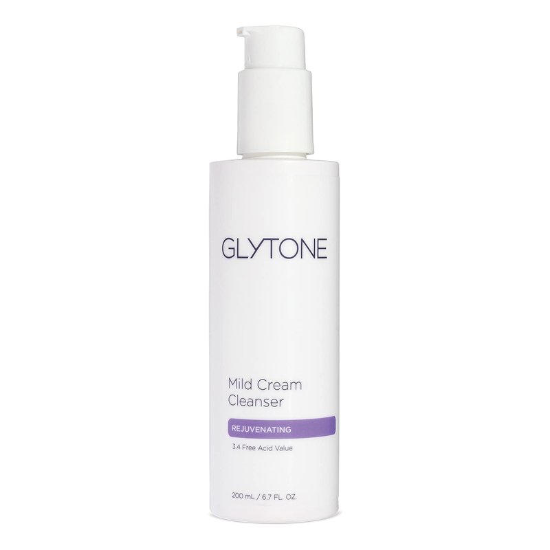Glytone Mild Cream Cleanser - Exfoliating Face Wash with Glycolic Acid & Glycerin | 6.7 Fl Oz for Dry Skin