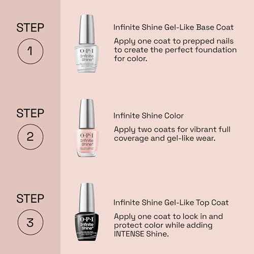 OPI Infinite Shine Long Wear Nail Polish | Clear Gel Like Nail Polish Base Coat & Top Coat | Vegan, Long Lasting, Protects Nails