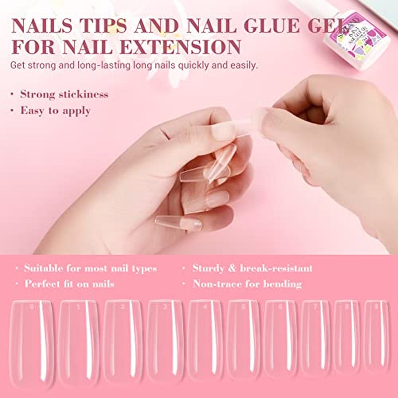 SAVILAND Essentials Acrylic Nail Kit with Everything: Professional Nail Kit Set with Nail Drill U V Nail Lamp Gel Polish Nails Tips for Salon Manicures at Home