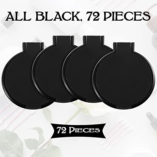 72 Pcs Compact Mirror Bulk Portable Round Makeup Mirror Mini Foldable for Purse Women Travel Daily Use Mother¡®s Day Gifts (Black)