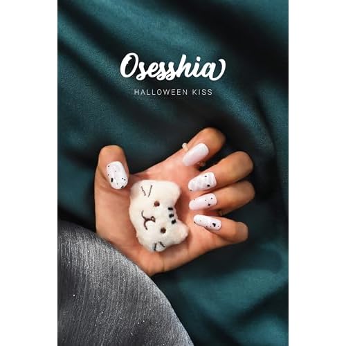 Semi Cured Gel Nail Strip Starter Kit, (Include 60 Pcs Nails Stickers, 1 UV Lamp and Nail Tools), Glaze Wraps, Long Lasting Polish Strips, Salon Quality Halloween Kit