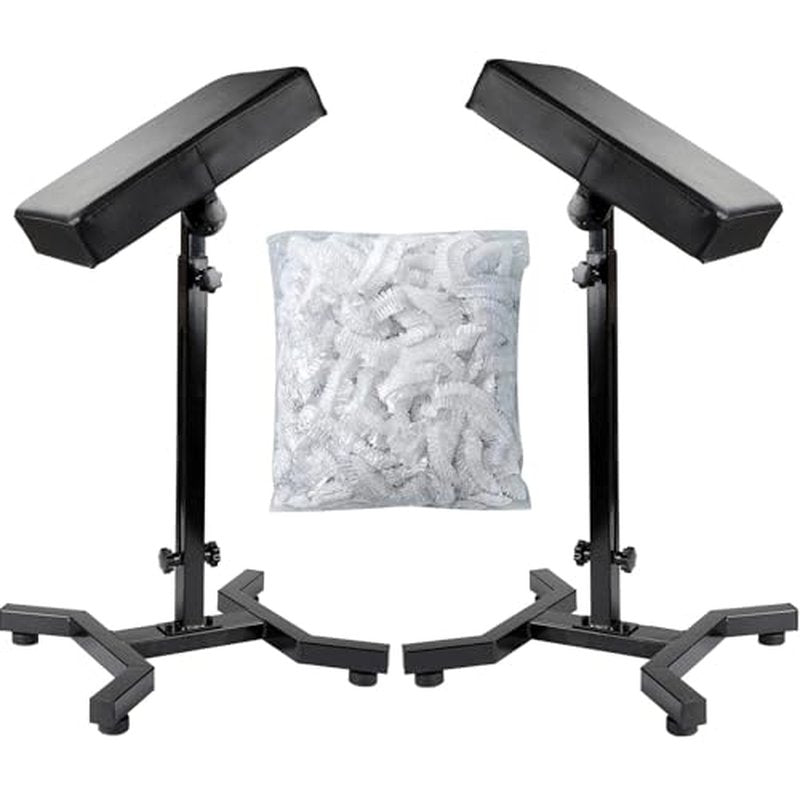 Tattoo Arm Rest, Tattoo Chair for client, Tattoo Armrest Stand, Four-corner base Stability Strongly, Adjustable Height, Thicken Soft Sponge Pad, Foldable Arm Rest