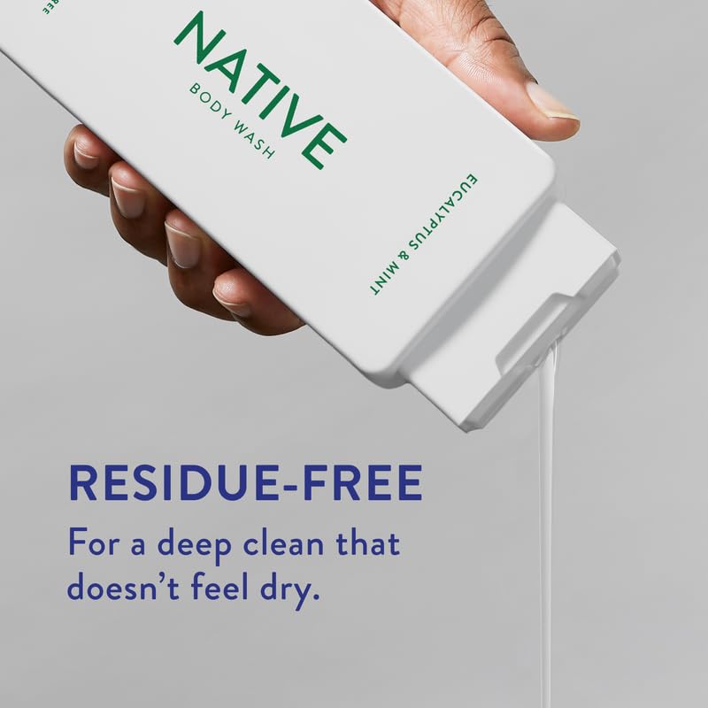 Body Wash with Naturally Derived Ingredients - Eucalyptus & Mint | Sulfate, Paraben, & Dye Free for Soft, Hydrated Skin | 18 oz