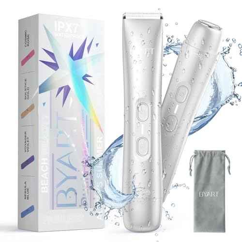 Dual Head Bikini Trimmer for Women - Electric Razor for Body & Facial Hair, IPX7 Waterproof, Painless Ceramic Blade, Rechargeable, Wet & Dry Use, Travel-Friendly, Gift for Her(White)