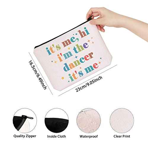 TSOTMO Canvas Zippered Cosmetic Bag for Dancers