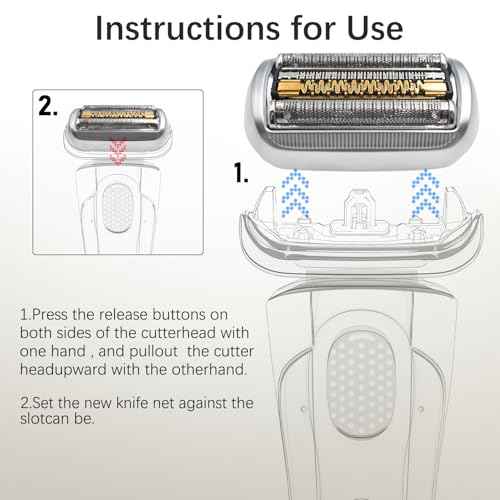 S9 94M Shaver Head Compatible with Braun Electric Razor Series 9 & Series 9 Pro, Replacement Blade for Braun 9290cc, 9291cc, 9370cc, 9376cc, 9293s, 9260s, 9295cc, 9385cc