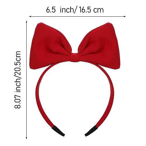 Bow Headbands Red Bowknot Hair Band Fashion Cute Hair Hoop Big Bowknot Headdress Perfect Hair Accessories for Women Girls Party Cosplay