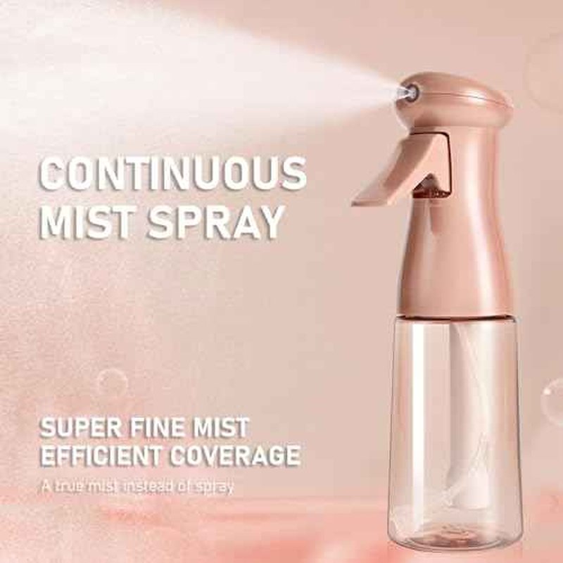 Spray Bottle For Hair, Continuous Mister Empty Spray Bottles, Ultra Fine Mist Water Sprayer for Hairstyling, Cleaning, Plants, Barbers, Salons, Essential Oil Scents - 2 Pack 6.8 OZ, White & Terracotta