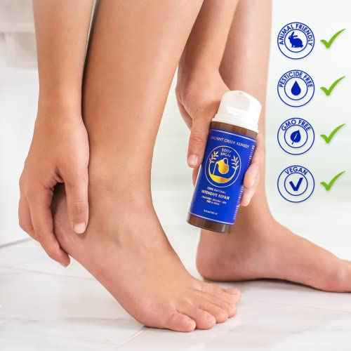 Dry Cracked Heels Repair | Organic Foot Cream for Dry Feet & Callus with Jojoba, Lavender, Almond, Olive & Vitamin E Oil | Natural Foot Balm & Moisturizer for Skin | Hydrating Foot Treatment | 3.4 oz