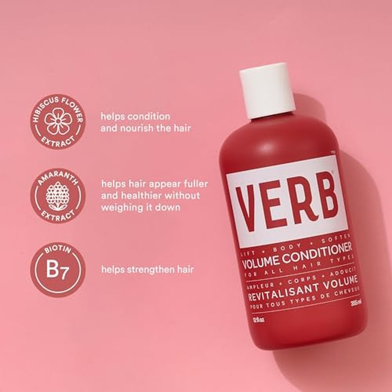 VERB Volume Conditioner - Softens, Detangles + Lifts Flat Hair- Sulfate, Paraben and Gluten Free