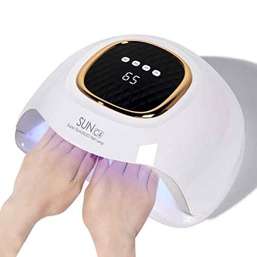 UV Nail Lamp - Fast Drying, Powerful & Efficient LED Nail Lamp with 4 Timing Settings & Infrared Automatic Sensor Professional UV Light for Home Salon Nail Art Tools