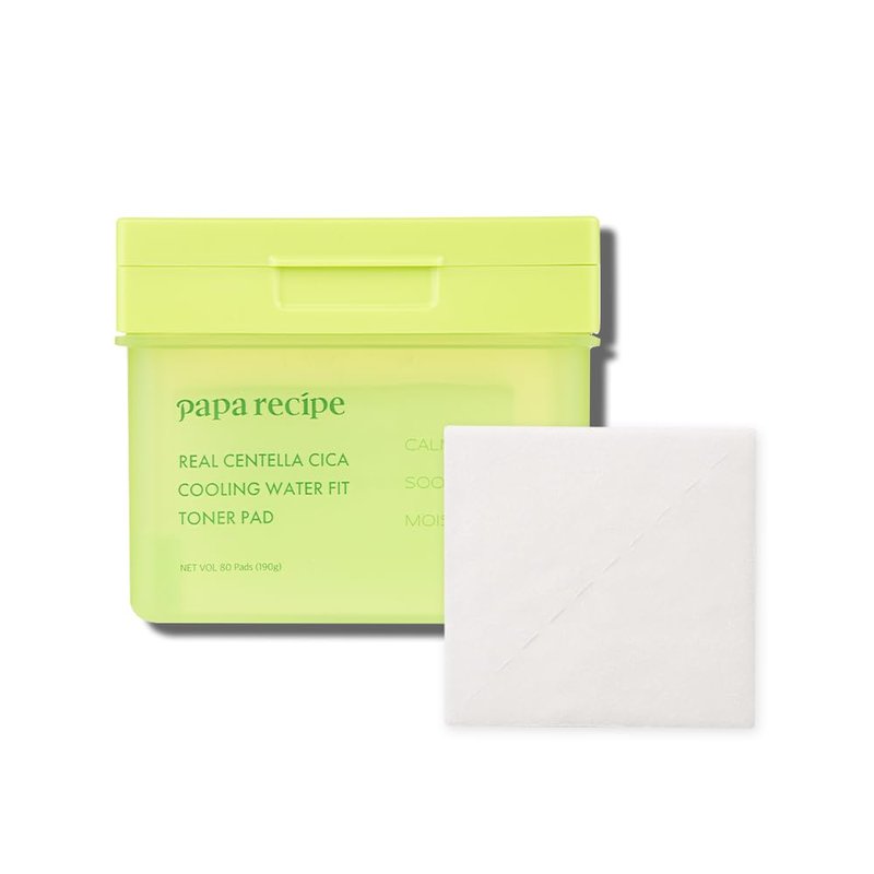 Real Centella Cica Toner Pads - Soothing Cooling Pads with Panthenol for Hydration & Redness Care | 80 Sheets
