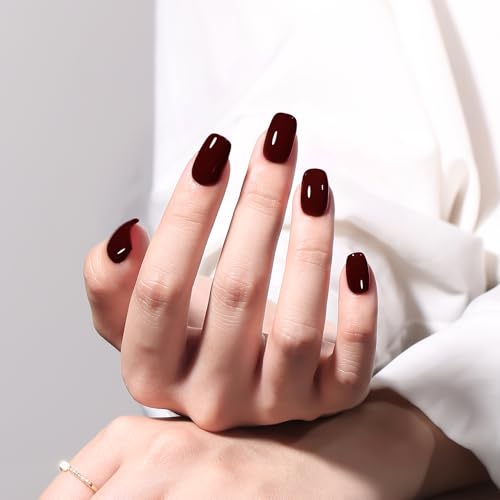 MAYCHAO 15ML Gel Nail Polish 1Pc Deep Cherry Red Nail Polish Soak Off UV LED Blood Red Nail Gel Polish Nail Art Starter Manicure Salon DIY at Home, 0.5 OZ