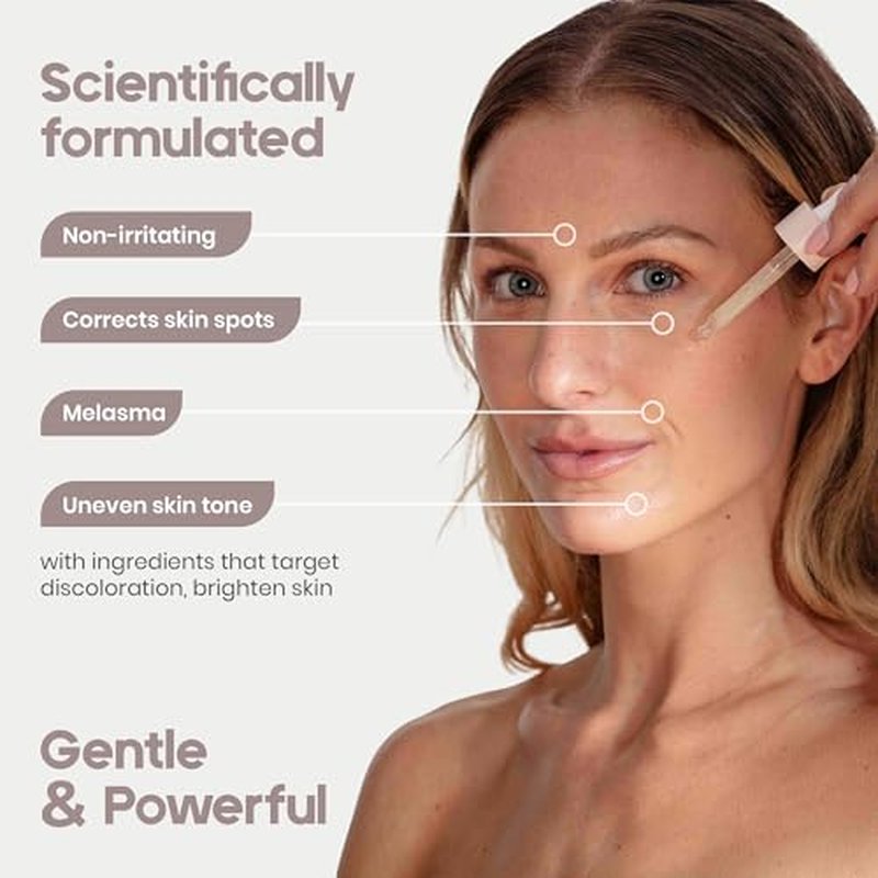 KIDO Brightening Serum - Reduces Dark Spots, Evens Skin Tone, Hydrates Deeply, Non-Irritating Formula, Kojic Acid, Alpha Arbutin, Retinol Serum for Face, Centella Asiatica, & Vitamin E