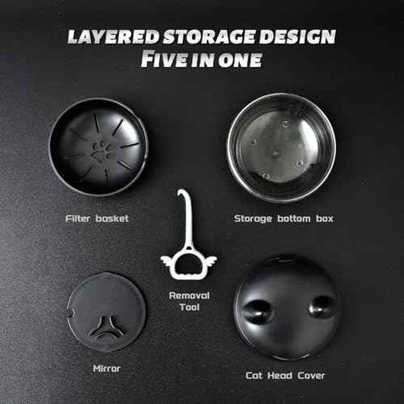 Retainer Case for Cleaning,No-Leak Mouth Guard Cute Retainer Case with Retainer Removal Tool and Brush (Black Cat)