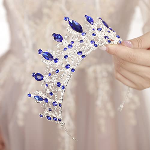JWICOS Tiara and Crown for Women and Girls Crystal Headbands Tiara Queen Crown Hair Accessories for Birthday Bride Bridesmaid Wedding Prom Halloween Costume Christmas
