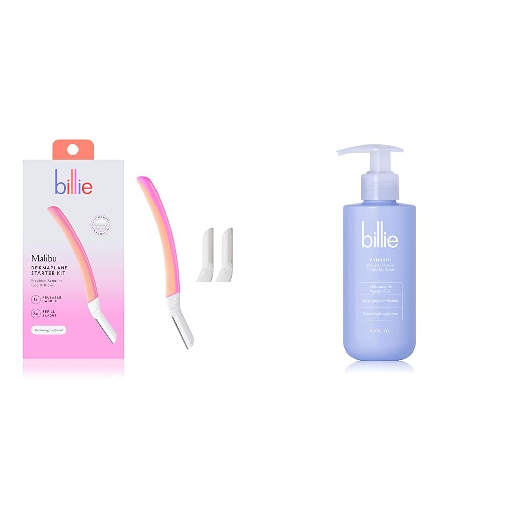 Billie Dermaplane Starter Kit - Smooth Shaving Gel & Cleanser for Pubic Hair | 6.5 oz