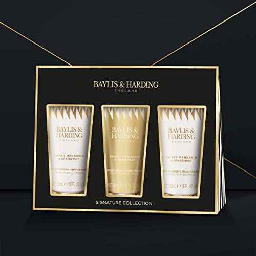 Baylis & Harding Gift Set for Women - Hand & Skincare - Sweet Mandarin & Grapefruit Indulgent - 3-Pack