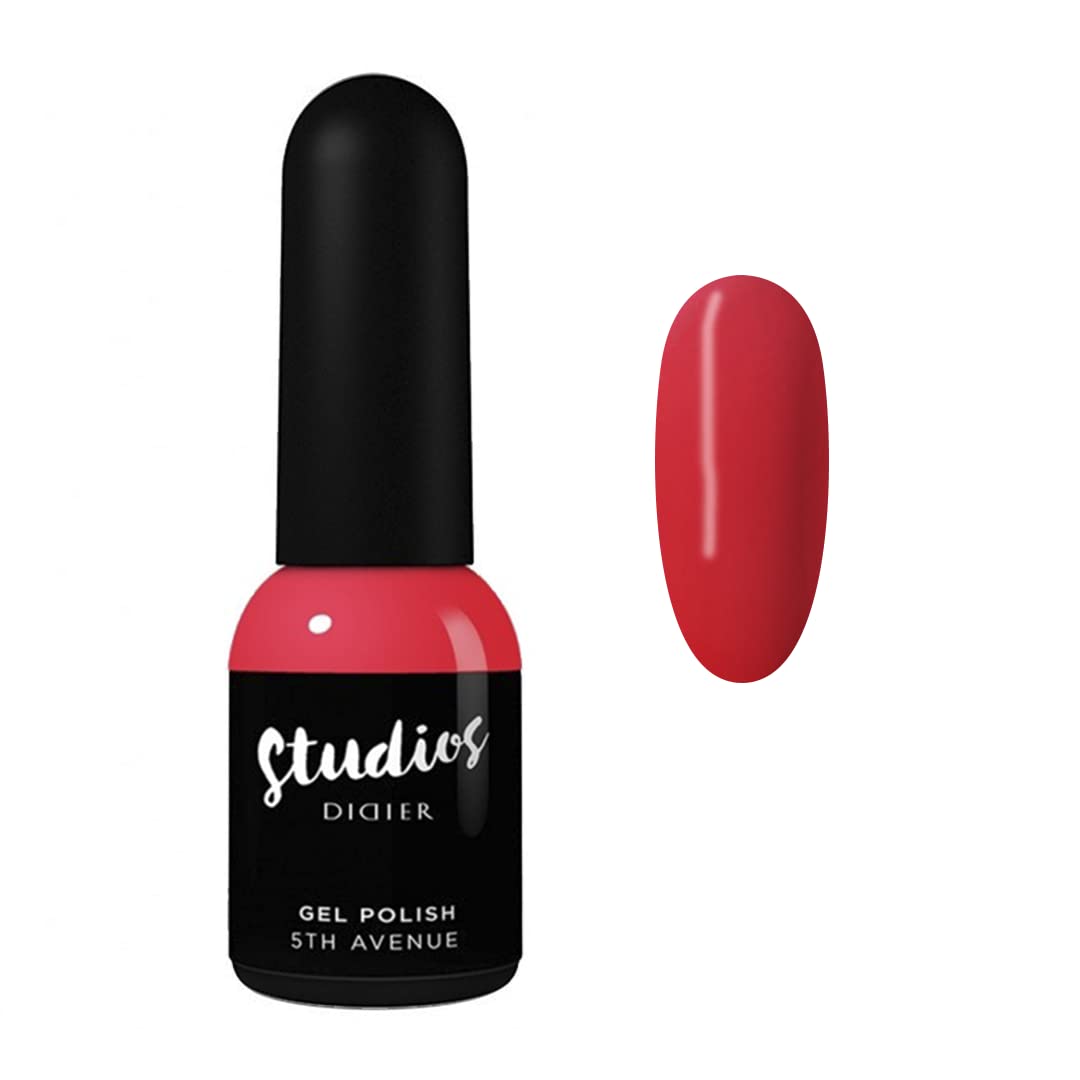 DIDIER LAB - Studios Gel Polish Wild Fire - Professional Manicure Pedicure Products - Rich Pigment for Complete Nail Coverage - Flawless Shine - Suitable for Beginners - For UV Lamp - Gift for Women