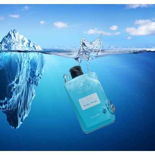 Bath and Body Mens Gift Set - Glacier Absolute - Premium Fathers Day Birthday Christmas Gifts Ideas For Him - Skin Care Kits For Men in Leather Toiletry Bag w. Full Size Items