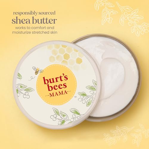 Burt's Bees Christmas Gifts, Mama Belly Butter, Stretch Mark Cream for Pregnancy Massages Body & Reduces Scar Appearance, Prenatal & Postnatal Skin Care, Shea Butter & Vitamin E Rich Formula, 6.5 Oz