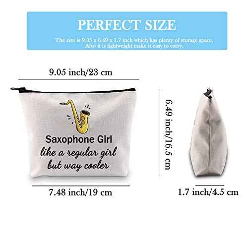 GJTIM Saxophonist Gift Saxophone Player Gift Travel Makeup Bag for Saxophone Lovers (Saxophone Bag)