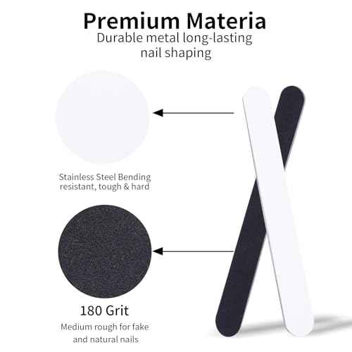 PYD Life 12 Pack Sublimation Nail File Blanks, Stainless Steel Nail File for Natural Nails, Acrylics, or Gel Extensions, Customable Nail Filer is Perfect Gifts for Nail Lovers & Small Businesses