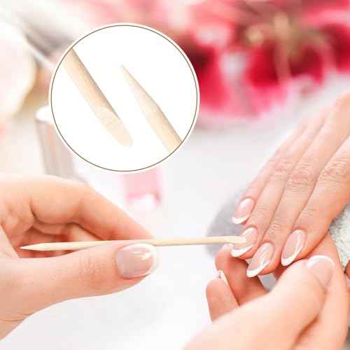 600 Pcs 4.5 Inch Orange Sticks for Nails Double Sided Multi-Use Wooden Cuticle Pusher Sticks Manicure Pedicure Tool Cuticle Sticks or Eyebrow Waxing Sticks for Facial Hair Removal