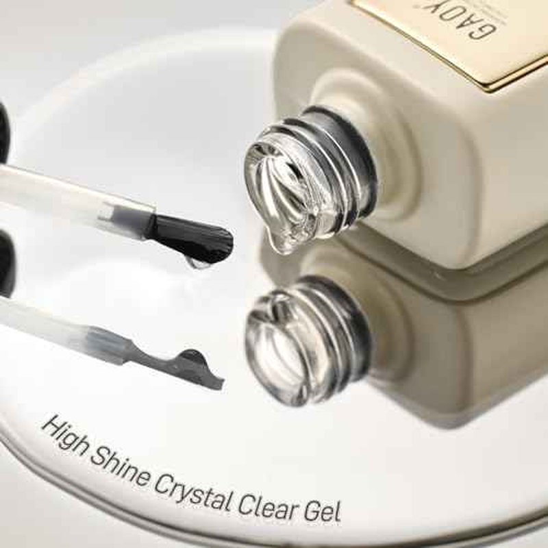 GAOY Crystal Gel Top Coat for Gel Nail Polish, 16ml No Wipe Clear Finish, High Shine for Long Lasting UV Light Cure Nail Art at Home
