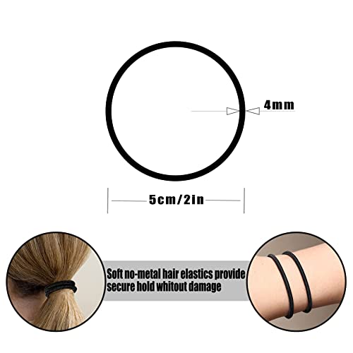 Multy-Colored Hair Ties, 120 PCS Large Elastic Bands, No Damage Ponytail Holders for Thick Hair, Women, Men and Girls